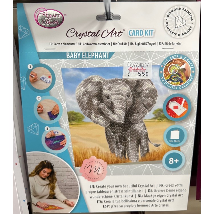 Crystal Art Card - Baby Elephant