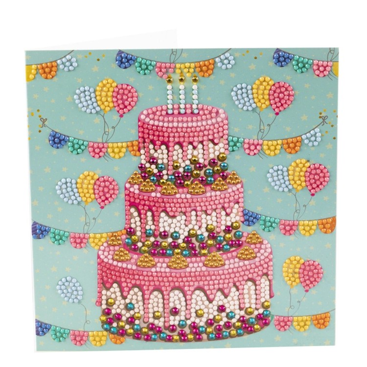 Crystal Art Card - Cake