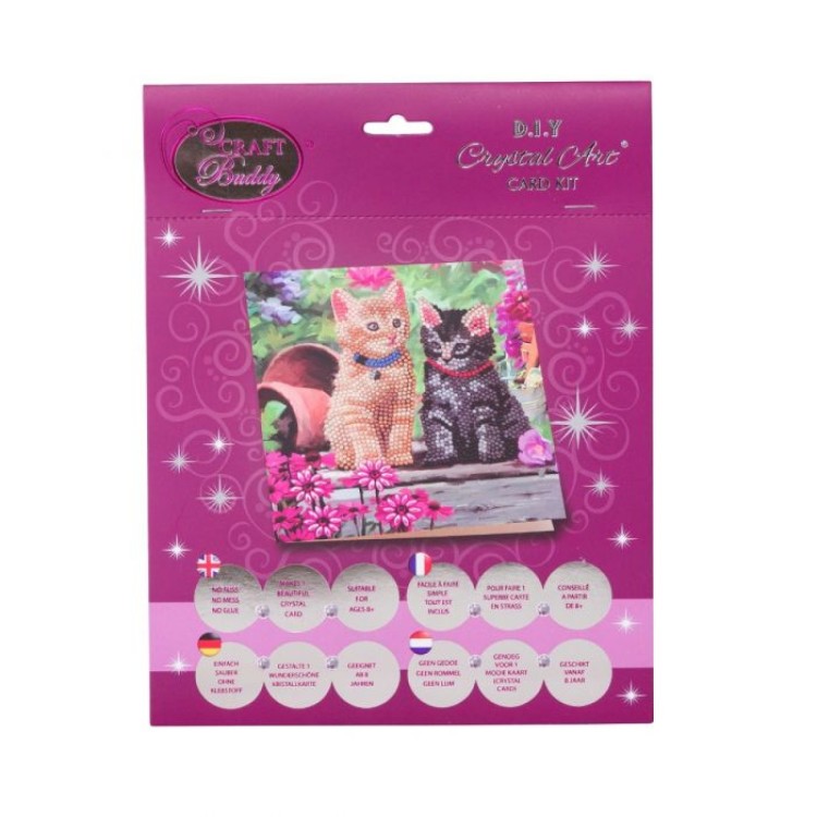 Crystal Art Card - Kittens
