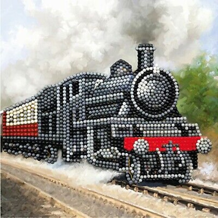 Crystal Art Card - Steam Train