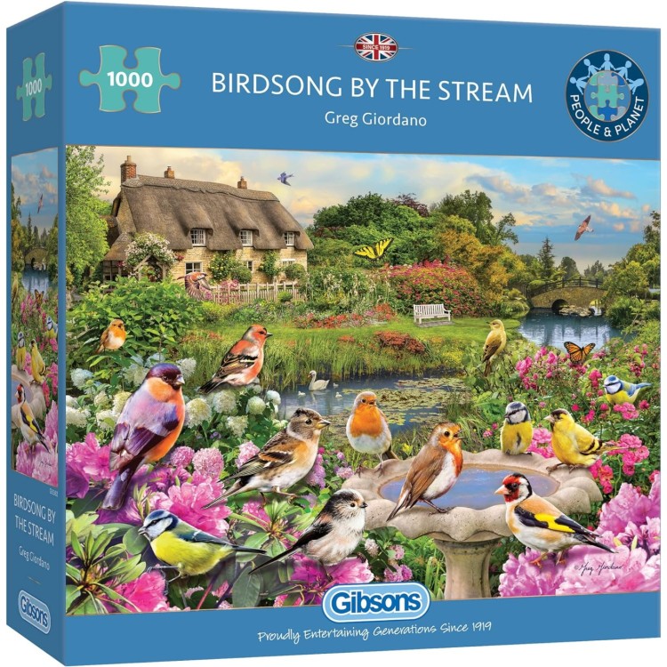 Gibsons 1000 Piece Bird song by the stream