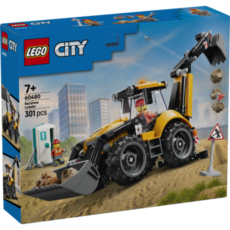 LEGO 60480 City Yellow Backhoe Loader
