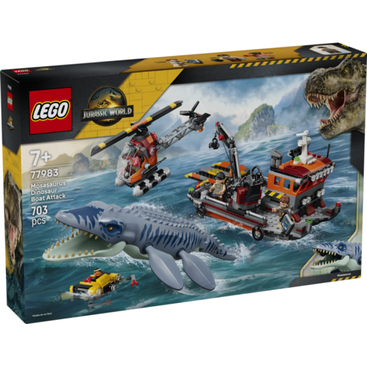 LEGO 77983 Jurassic Mosasaurus Dino Boat Attack