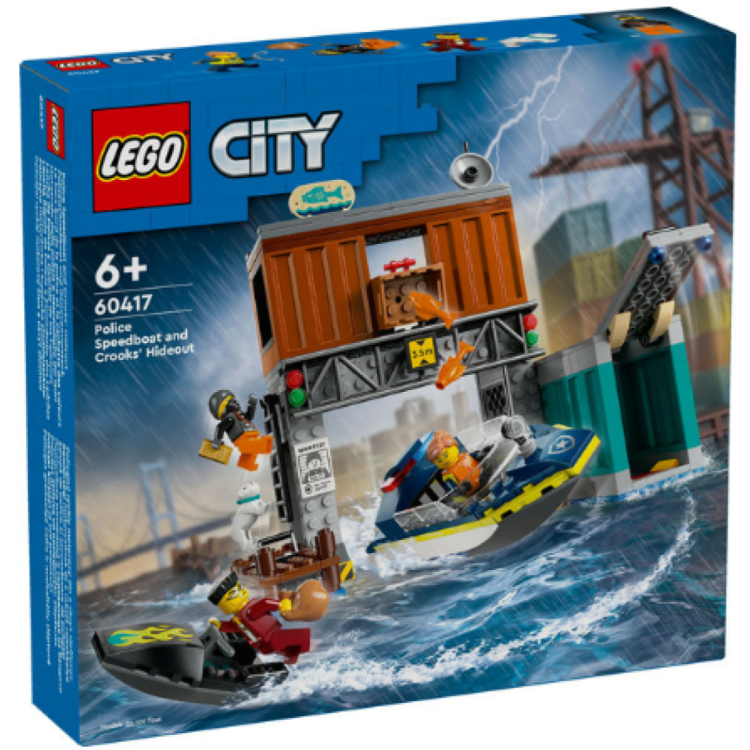 LEGO City 60417 Police Speedboat & Crooks Hideout