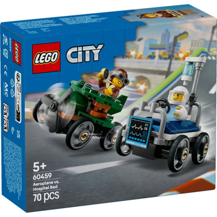 Lego City 60459 Airplane vs Hospital Bed Race Car Pack