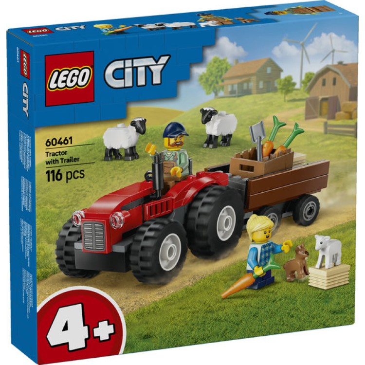 Lego City 60461 Red Farm Tractor with Trailer & Sheep